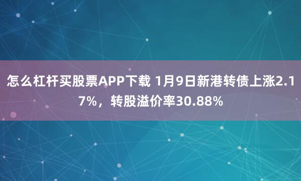 怎么杠杆买股票APP下载 1月9日新港转债上涨2.17%，转股溢价率30.88%
