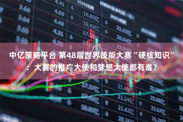 中亿策略平台 第48届世界技能大赛“硬核知识”：大赛的推广大使和梦想大使都有谁？
